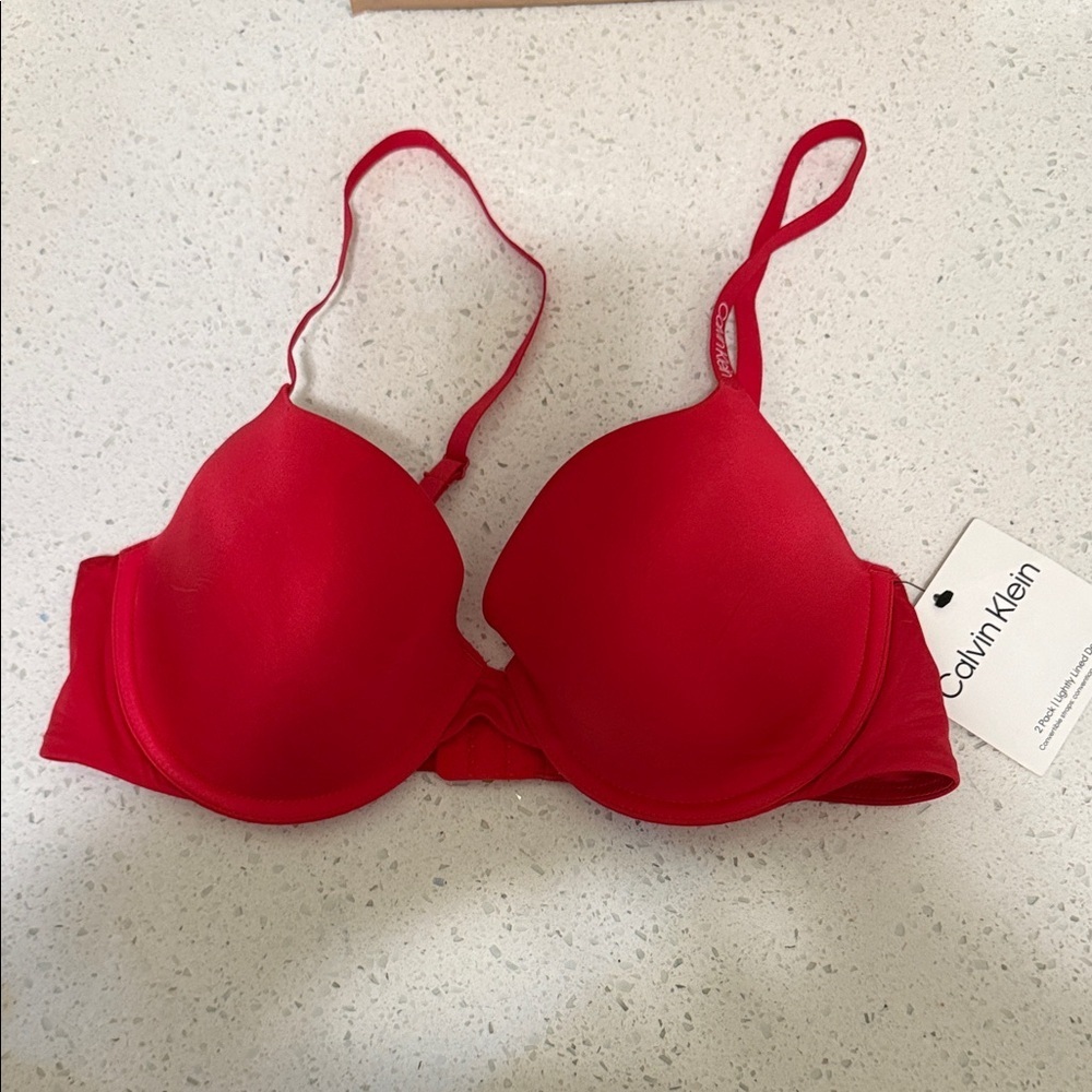 Calvin Klein Vibrant Red Bra